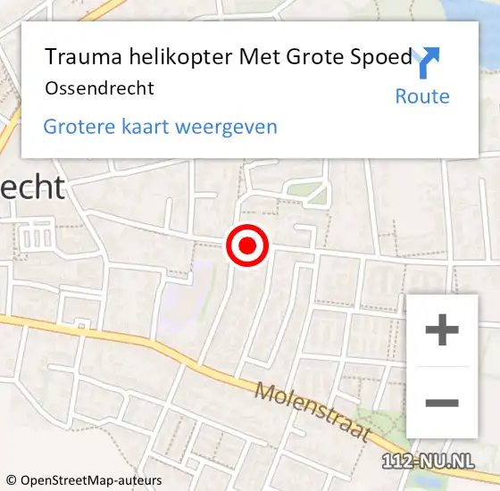 Locatie op kaart van de 112 melding: Trauma helikopter Met Grote Spoed Naar Ossendrecht op 7 augustus 2024 22:18