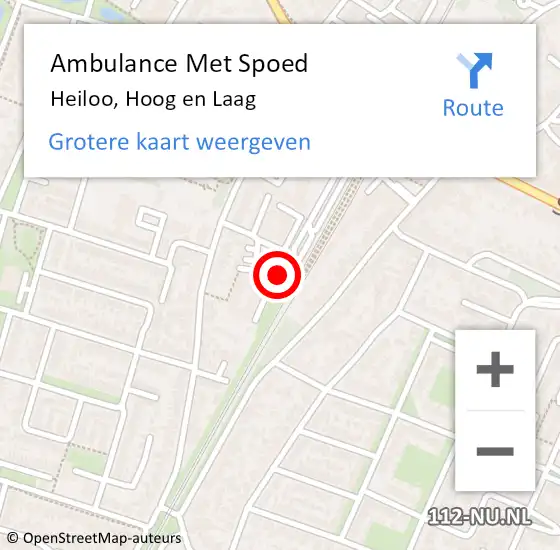 Locatie op kaart van de 112 melding: Ambulance Met Spoed Naar Heiloo, Hoog en Laag op 8 augustus 2024 02:41