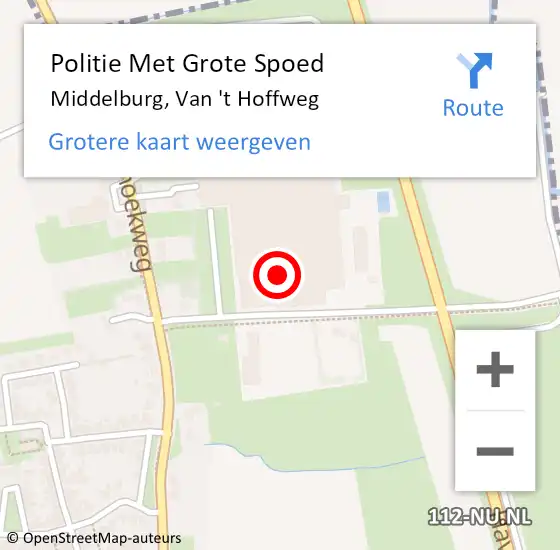 Locatie op kaart van de 112 melding: Politie Met Grote Spoed Naar Middelburg, Van 't Hoffweg op 8 augustus 2024 13:20