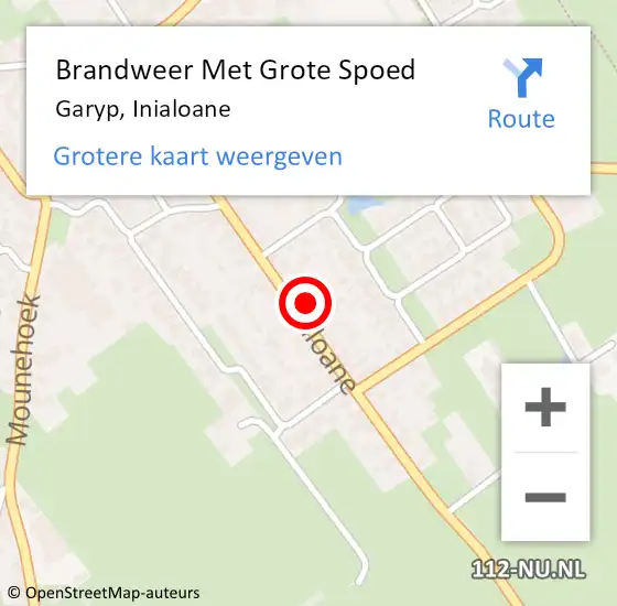 Locatie op kaart van de 112 melding: Brandweer Met Grote Spoed Naar Garyp, Inialoane op 8 augustus 2024 14:48