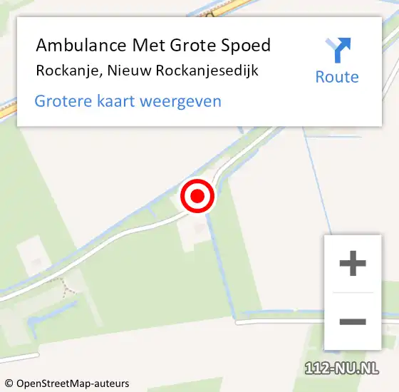 Locatie op kaart van de 112 melding: Ambulance Met Grote Spoed Naar Rockanje, Nieuw Rockanjesedijk op 8 augustus 2024 15:44