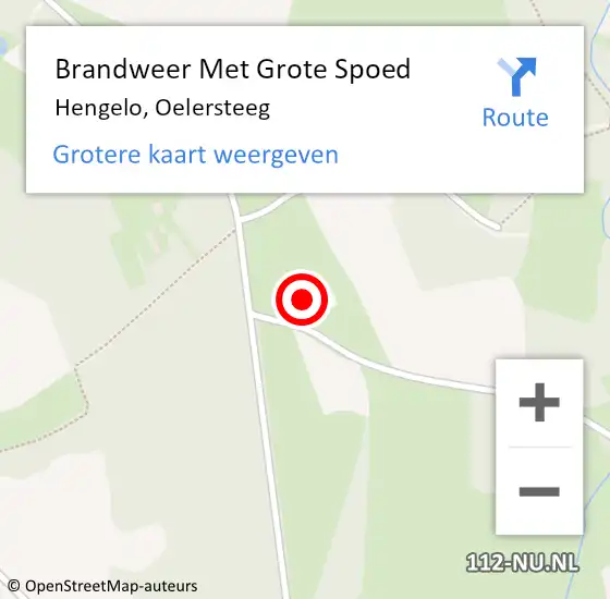 Locatie op kaart van de 112 melding: Brandweer Met Grote Spoed Naar Hengelo, Oelersteeg op 8 augustus 2024 16:06