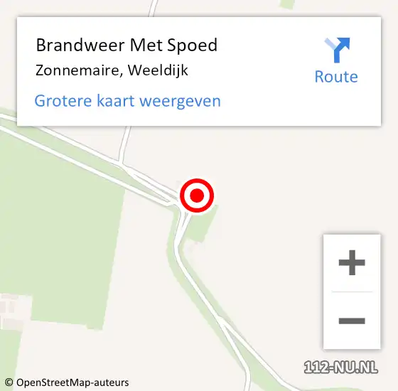 Locatie op kaart van de 112 melding: Brandweer Met Spoed Naar Zonnemaire, Weeldijk op 8 augustus 2024 20:04