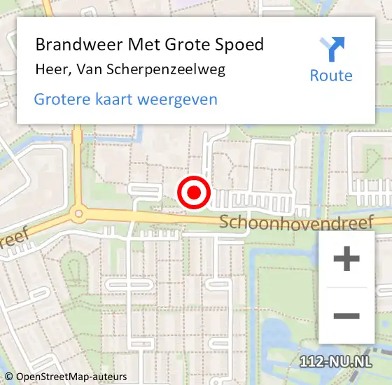 Locatie op kaart van de 112 melding: Brandweer Met Grote Spoed Naar Heer, Van Scherpenzeelweg op 17 oktober 2013 17:55