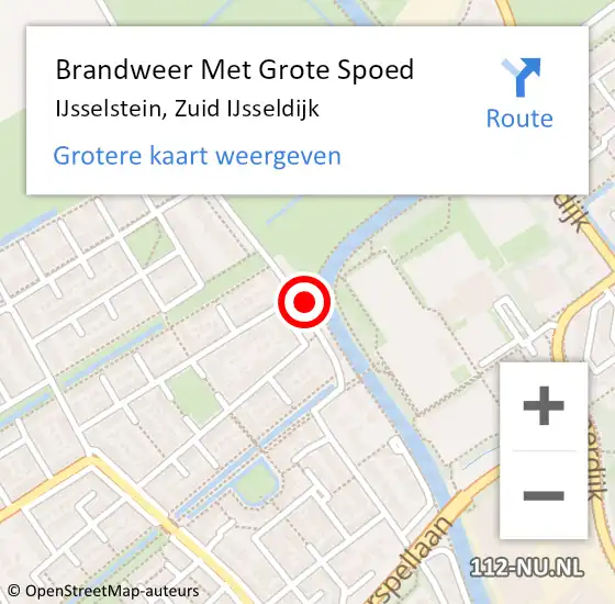 Locatie op kaart van de 112 melding: Brandweer Met Grote Spoed Naar IJsselstein, Zuid IJsseldijk op 9 augustus 2024 17:41