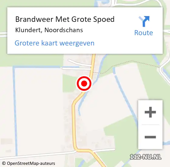 Locatie op kaart van de 112 melding: Brandweer Met Grote Spoed Naar Klundert, Noordschans op 9 augustus 2024 19:59