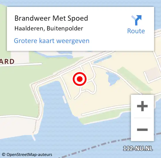 Locatie op kaart van de 112 melding: Brandweer Met Spoed Naar Haalderen, Buitenpolder op 9 augustus 2024 21:08