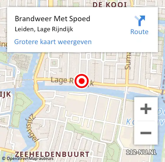 Locatie op kaart van de 112 melding: Brandweer Met Spoed Naar Leiden, Lage Rijndijk op 9 augustus 2024 21:12