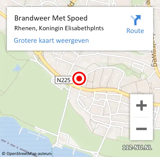 Locatie op kaart van de 112 melding: Brandweer Met Spoed Naar Rhenen, Koningin Elisabethplnts op 9 augustus 2024 22:13