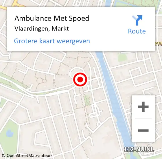 Locatie op kaart van de 112 melding: Ambulance Met Spoed Naar Vlaardingen, Markt op 9 augustus 2024 23:33