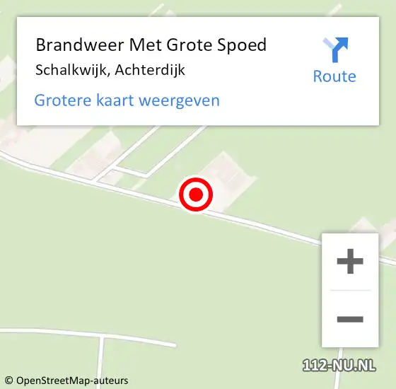 Locatie op kaart van de 112 melding: Brandweer Met Grote Spoed Naar Schalkwijk, Achterdijk op 10 augustus 2024 00:51