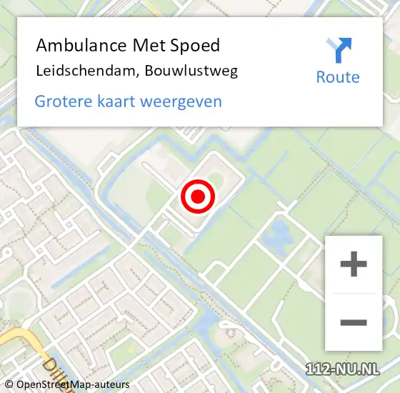 Locatie op kaart van de 112 melding: Ambulance Met Spoed Naar Leidschendam, Bouwlustweg op 10 augustus 2024 02:08