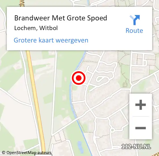 Locatie op kaart van de 112 melding: Brandweer Met Grote Spoed Naar Lochem, Witbol op 10 augustus 2024 02:12