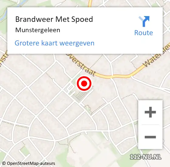 Locatie op kaart van de 112 melding: Brandweer Met Spoed Naar Munstergeleen op 10 augustus 2024 07:01