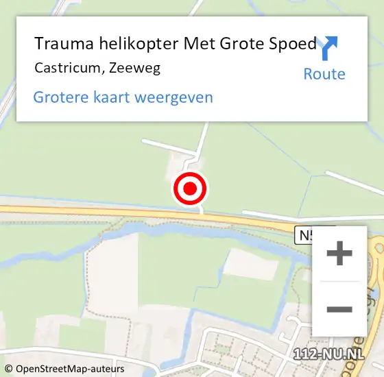 Locatie op kaart van de 112 melding: Trauma helikopter Met Grote Spoed Naar Castricum, Zeeweg op 10 augustus 2024 10:42