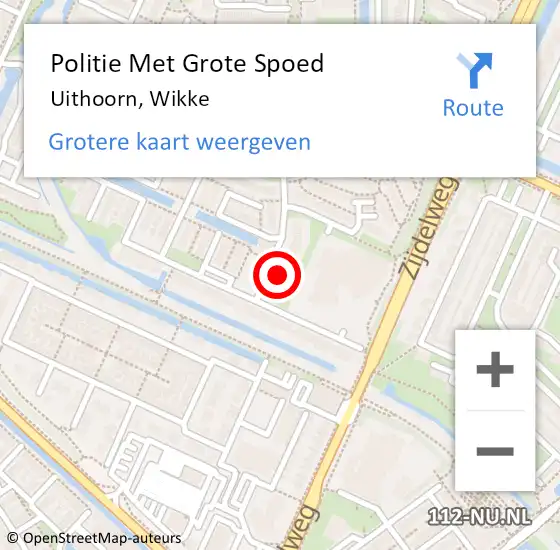 Locatie op kaart van de 112 melding: Politie Met Grote Spoed Naar Uithoorn, Wikke op 10 augustus 2024 13:57