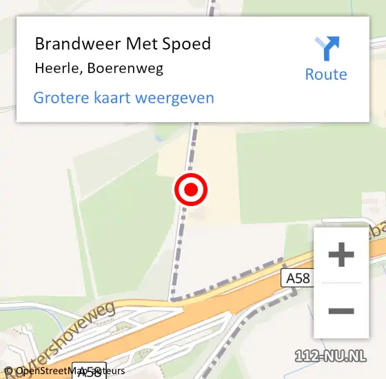 Locatie op kaart van de 112 melding: Brandweer Met Spoed Naar Heerle, Boerenweg op 10 augustus 2024 15:58