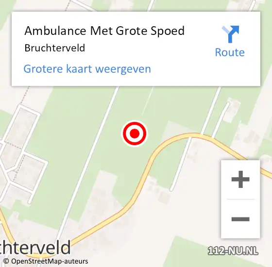 Locatie op kaart van de 112 melding: Ambulance Met Grote Spoed Naar Bruchterveld op 10 augustus 2024 17:32