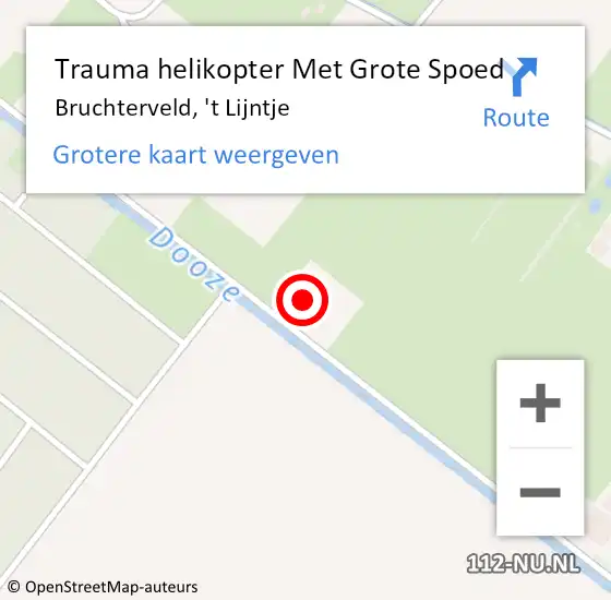 Locatie op kaart van de 112 melding: Trauma helikopter Met Grote Spoed Naar Bruchterveld, 't Lijntje op 10 augustus 2024 17:34