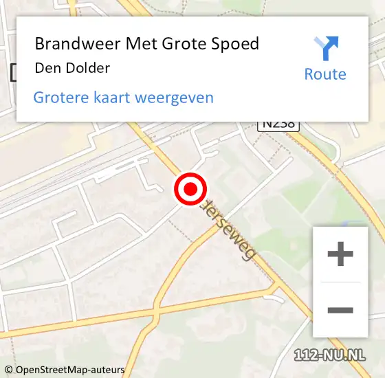 Locatie op kaart van de 112 melding: Brandweer Met Grote Spoed Naar Den Dolder op 10 augustus 2024 21:58