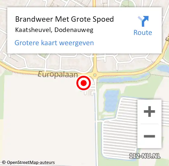 Locatie op kaart van de 112 melding: Brandweer Met Grote Spoed Naar Kaatsheuvel, Dodenauweg op 10 augustus 2024 22:51