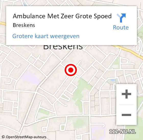 Locatie op kaart van de 112 melding: Ambulance Met Zeer Grote Spoed Naar Breskens op 11 augustus 2024 06:01