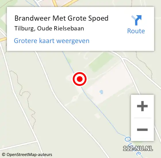 Locatie op kaart van de 112 melding: Brandweer Met Grote Spoed Naar Tilburg, Oude Rielsebaan op 11 augustus 2024 09:18