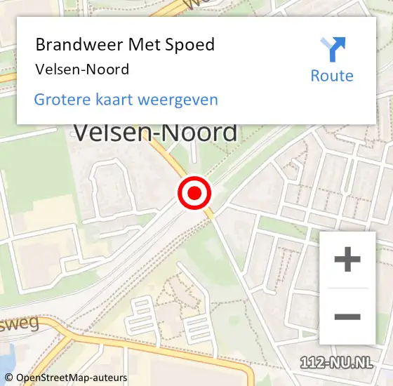 Locatie op kaart van de 112 melding: Brandweer Met Spoed Naar Velsen-Noord op 11 augustus 2024 19:02