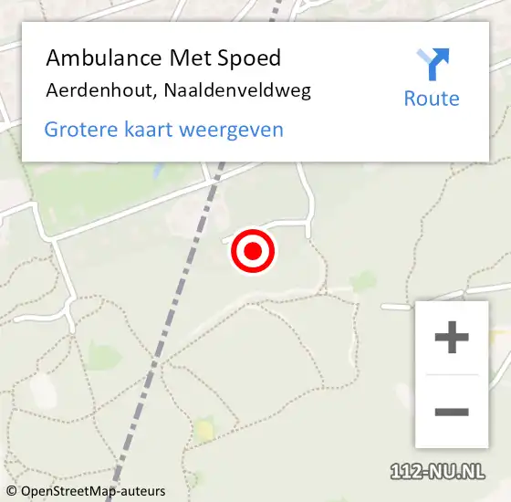 Locatie op kaart van de 112 melding: Ambulance Met Spoed Naar Aerdenhout, Naaldenveldweg op 11 augustus 2024 19:39