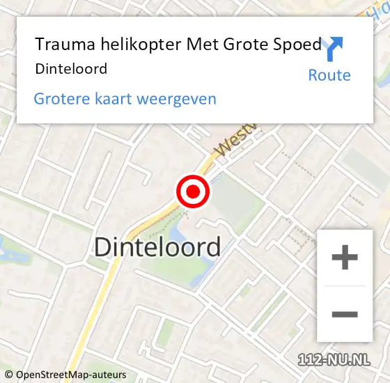 Locatie op kaart van de 112 melding: Trauma helikopter Met Grote Spoed Naar Dinteloord op 11 augustus 2024 20:18