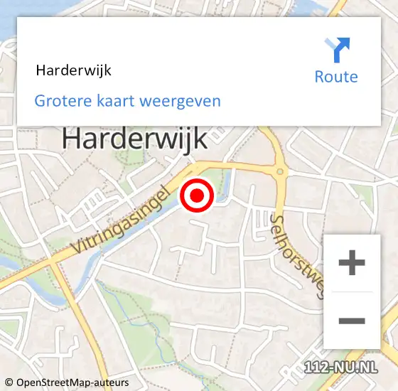 Locatie op kaart van de 112 melding:  Harderwijk op 11 augustus 2024 21:13