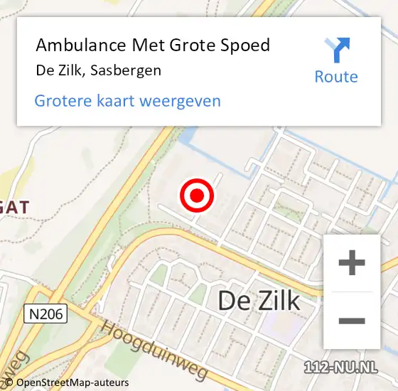 Locatie op kaart van de 112 melding: Ambulance Met Grote Spoed Naar De Zilk, Sasbergen op 12 augustus 2024 07:06