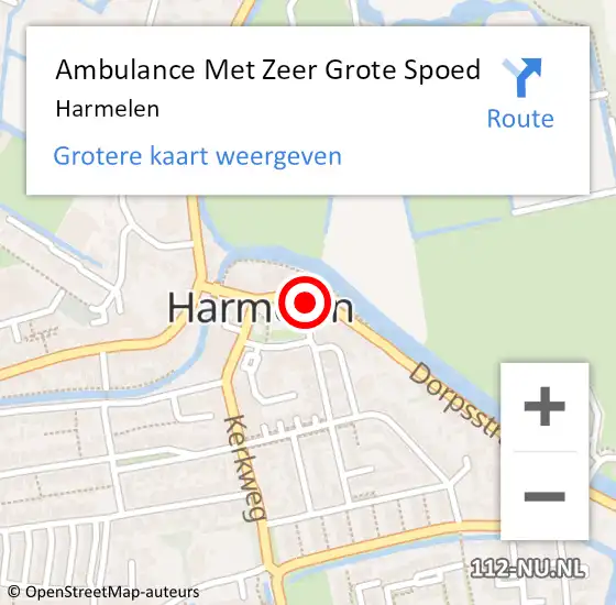 Locatie op kaart van de 112 melding: Ambulance Met Zeer Grote Spoed Naar Harmelen op 12 augustus 2024 07:14