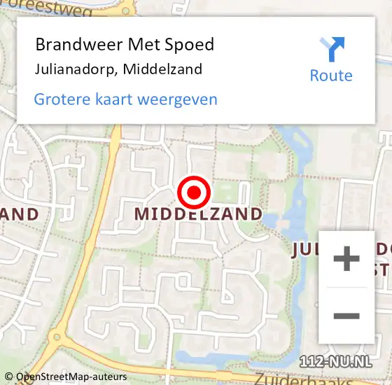 Locatie op kaart van de 112 melding: Brandweer Met Spoed Naar Julianadorp, Middelzand op 12 augustus 2024 11:23