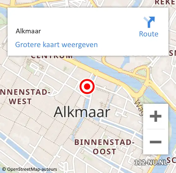 Locatie op kaart van de 112 melding:  Alkmaar op 12 augustus 2024 15:01