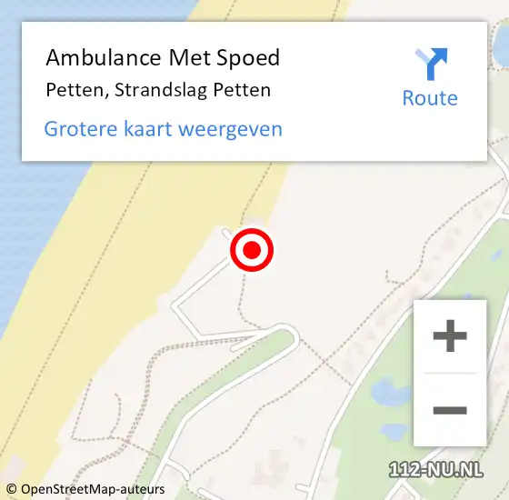 Locatie op kaart van de 112 melding: Ambulance Met Spoed Naar Petten, Strandslag Petten op 12 augustus 2024 15:54