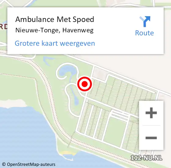 Locatie op kaart van de 112 melding: Ambulance Met Spoed Naar Nieuwe-Tonge, Havenweg op 12 augustus 2024 19:55