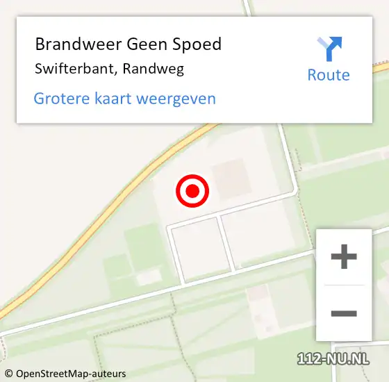 Locatie op kaart van de 112 melding: Brandweer Geen Spoed Naar Swifterbant, Randweg op 13 augustus 2024 00:38