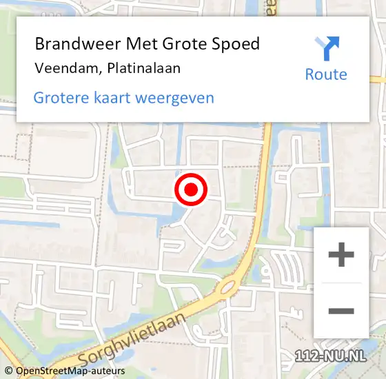 Locatie op kaart van de 112 melding: Brandweer Met Grote Spoed Naar Veendam, Platinalaan op 13 augustus 2024 02:40