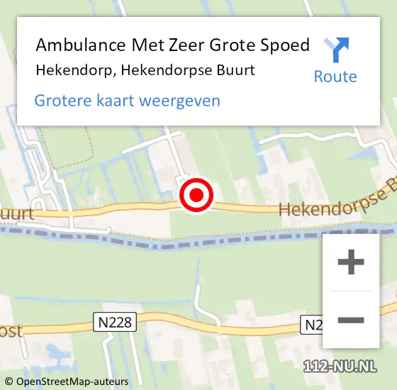 Locatie op kaart van de 112 melding: Ambulance Met Zeer Grote Spoed Naar Hekendorp, Hekendorpse Buurt op 13 augustus 2024 03:15