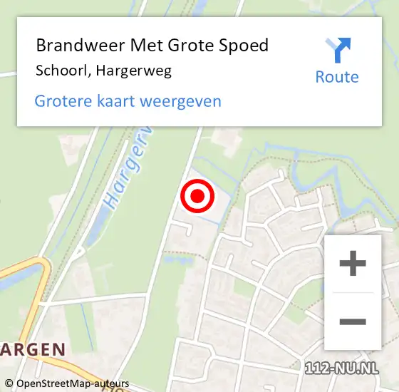 Locatie op kaart van de 112 melding: Brandweer Met Grote Spoed Naar Schoorl, Hargerweg op 13 augustus 2024 05:41