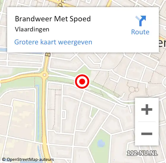 Locatie op kaart van de 112 melding: Brandweer Met Spoed Naar Vlaardingen op 13 augustus 2024 07:30