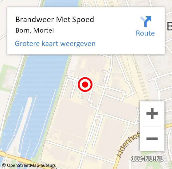 Locatie op kaart van de 112 melding: Brandweer Met Spoed Naar Born, Mortel op 13 augustus 2024 08:58