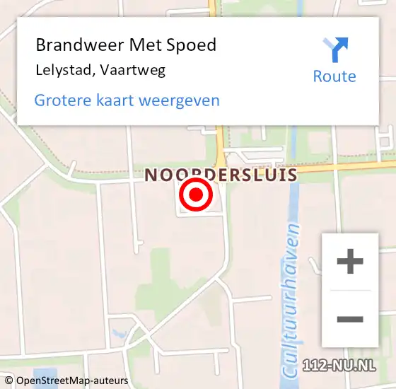 Locatie op kaart van de 112 melding: Brandweer Met Spoed Naar Lelystad, Vaartweg op 13 augustus 2024 12:24