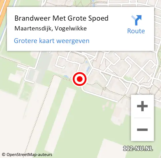 Locatie op kaart van de 112 melding: Brandweer Met Grote Spoed Naar Maartensdijk, Vogelwikke op 13 augustus 2024 13:22