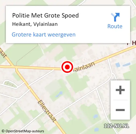 Locatie op kaart van de 112 melding: Politie Met Grote Spoed Naar Heikant, Vylainlaan op 13 augustus 2024 21:18