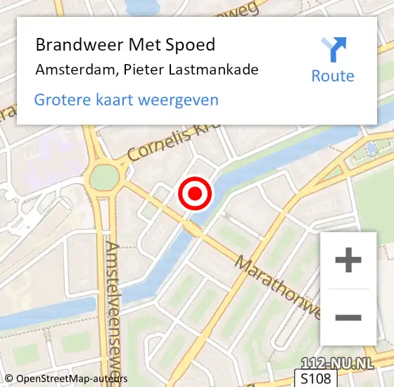 Locatie op kaart van de 112 melding: Brandweer Met Spoed Naar Amsterdam, Pieter Lastmankade op 13 augustus 2024 21:23