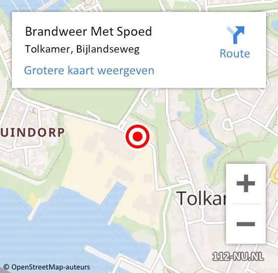 Locatie op kaart van de 112 melding: Brandweer Met Spoed Naar Lobith, Bijlandseweg op 13 augustus 2024 23:41