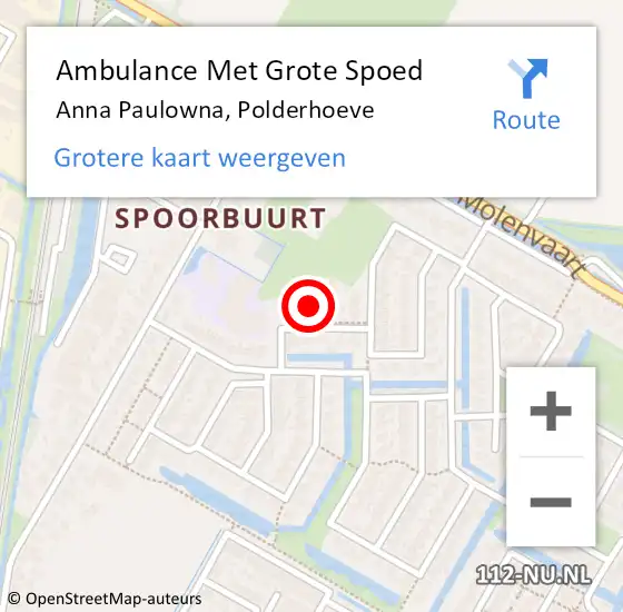 Locatie op kaart van de 112 melding: Ambulance Met Grote Spoed Naar Anna Paulowna, Polderhoeve op 14 augustus 2024 01:16