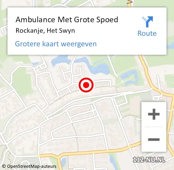 Locatie op kaart van de 112 melding: Ambulance Met Grote Spoed Naar Rockanje, Het Swyn op 14 augustus 2024 03:59